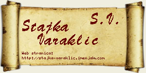 Stajka Varaklić vizit kartica